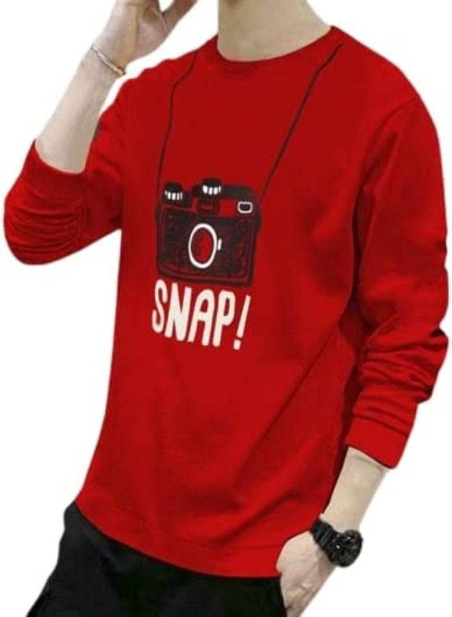 Snap Camera Printed Sweatshirt Red