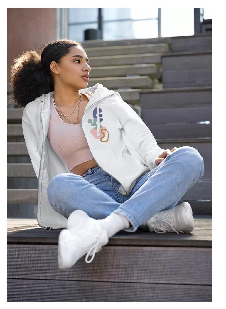 Oversize casual zipper hoodie for men and women