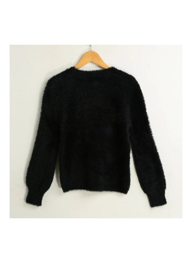 Long Sleeves Pullover Black