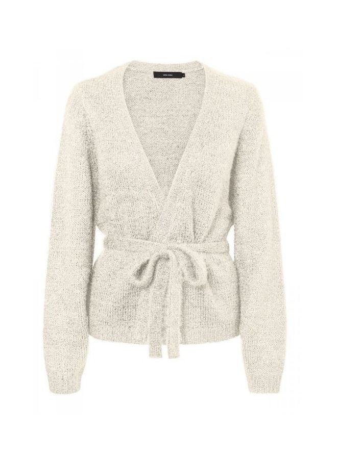 Textured Cardigan White