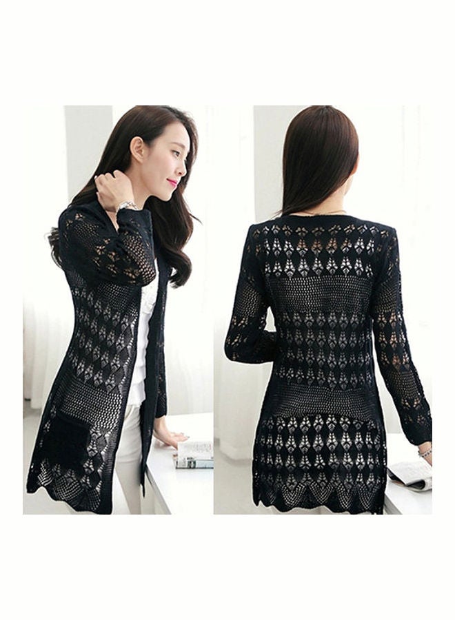 Korean Style Knitted Cardigan Red