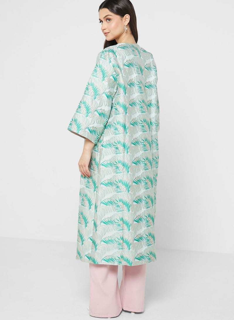 Printed Knitted Kimono