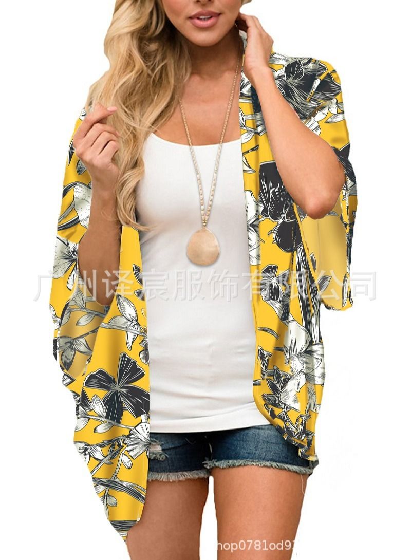 Women's Sun Protection Blouse Print Cardigan