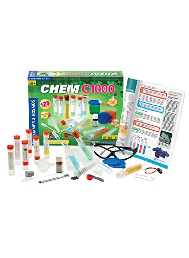 Chem C1000 Chemistry Set Science Kit With 125 Experiments 80 Page Lab Manual Student Laboratory Quality Instruments & Chemicals Parents Choice Gold Award Winner