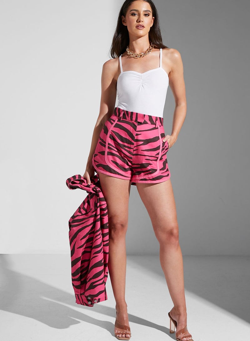 Printed Mini Shorts
