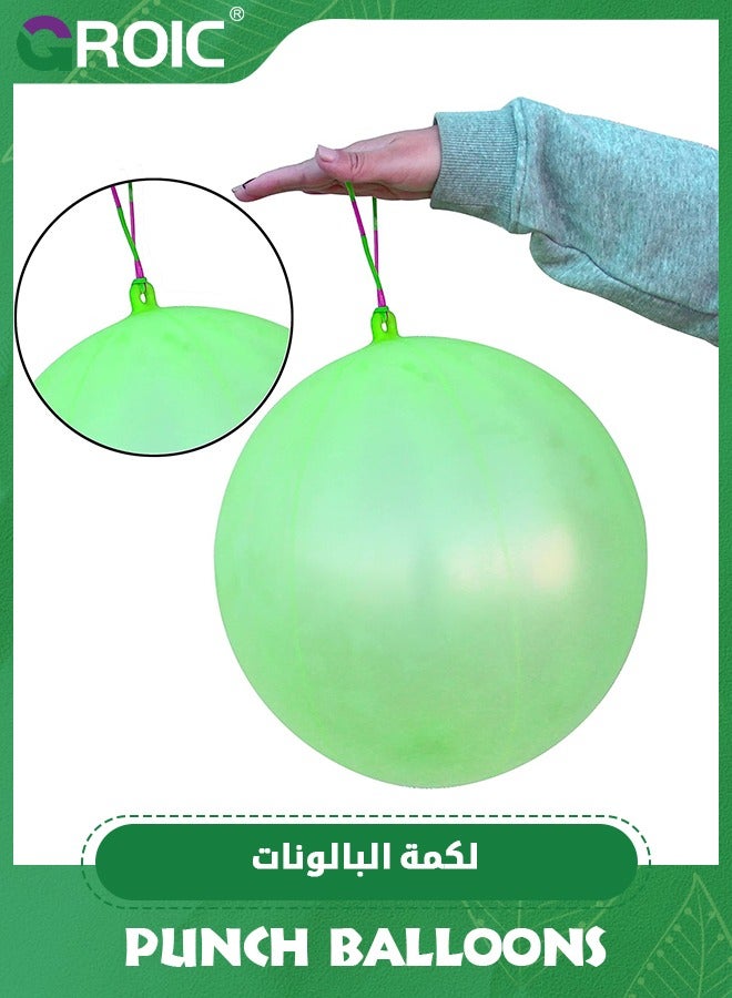 50PCS Punch Balloons Thickened Latex Punching Balloon,Neon Punching Balloon Heavy Duty Birthday Party Favors for Kids,Color Bounce Balloons with Upgraded Strong Rubber Band Handle,Party Balloon Set