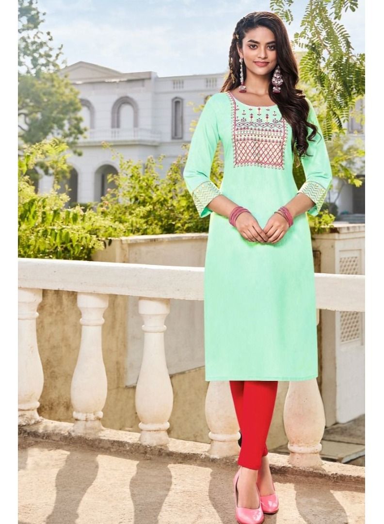 RAYON LINEN DAILY WEAR KURTI