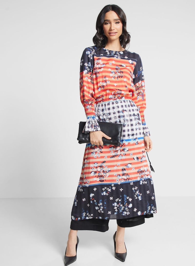 Printed Side Slit Kurti