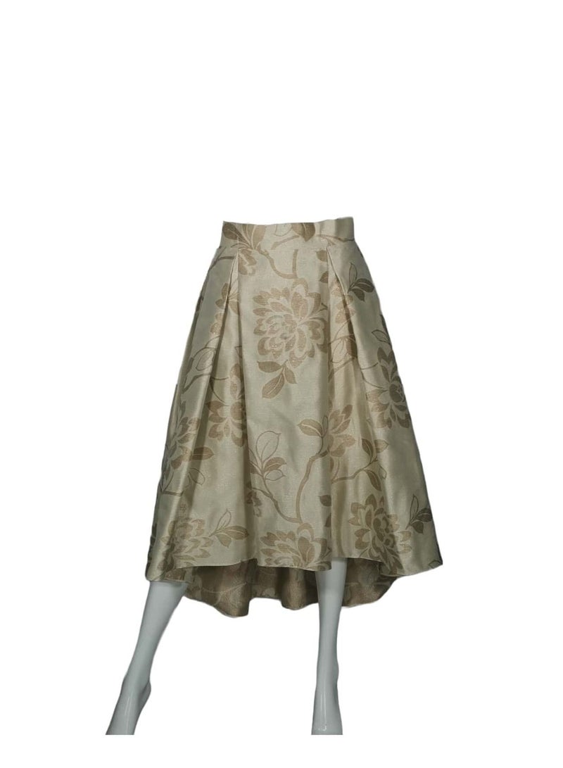 Champagne With Beige Floral Jacquard