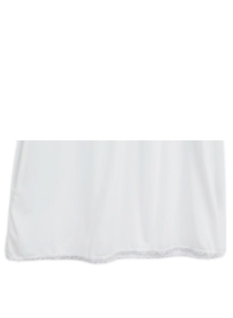 3- Pieces Skirt Soft Durable And Cold Inner Nylon With Elasticized Waistband And Small Lace Women White