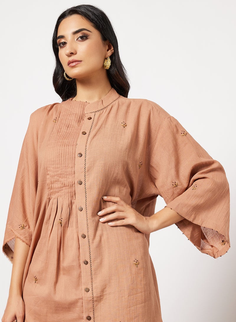 Embroidered Kurta and Pants Set Blush