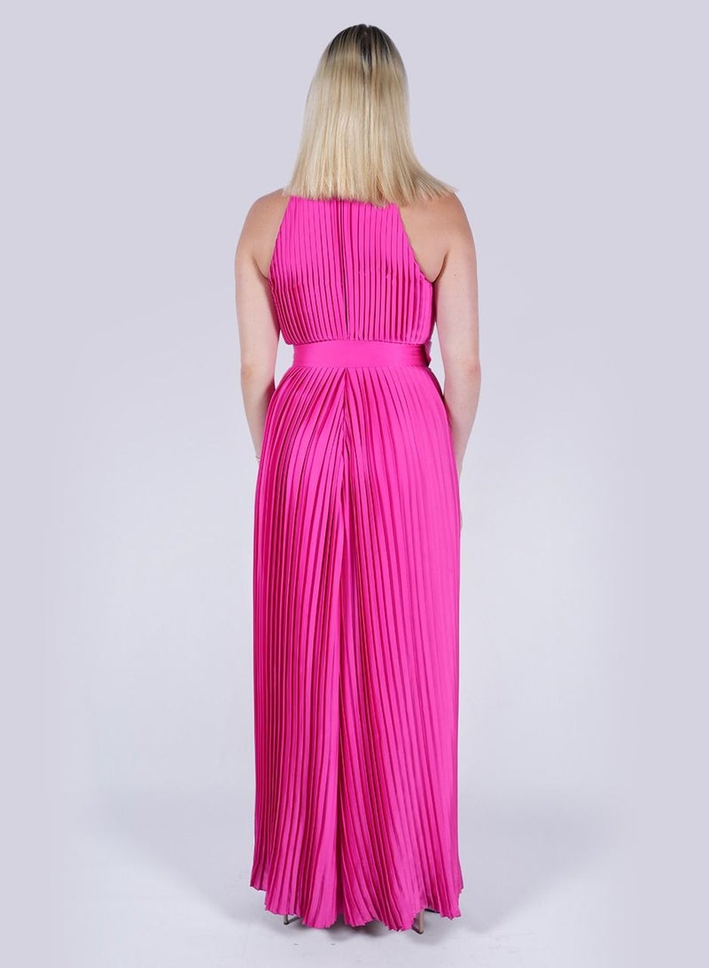 Miami Girl - Pink Silk Jumpsuit