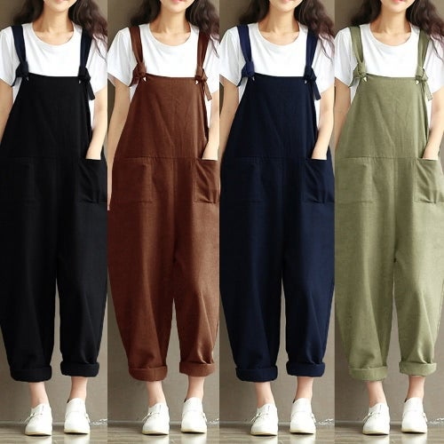 Sleeveless Dungarees Blue