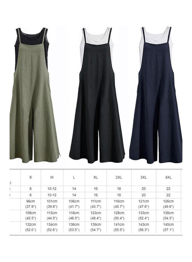 Casual Oversized Dungarees Dark Blue
