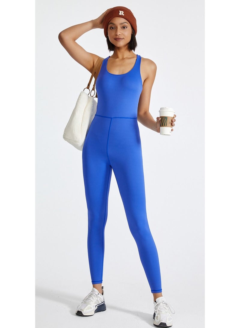 Dance Ballet Yoga Jumpsuit Blue