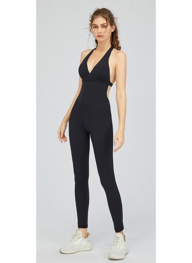 Dance Ballet Yoga Jumpsuit Black