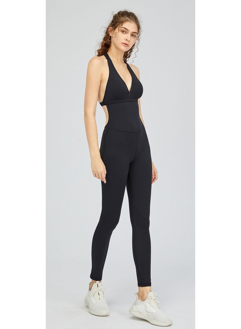 Dance Ballet Yoga Jumpsuit Black