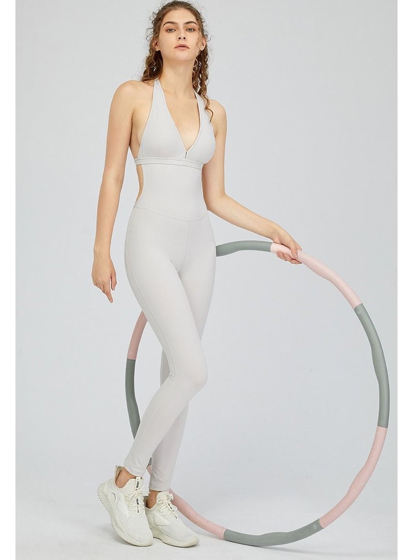 Dance Ballet Yoga Jumpsuit White