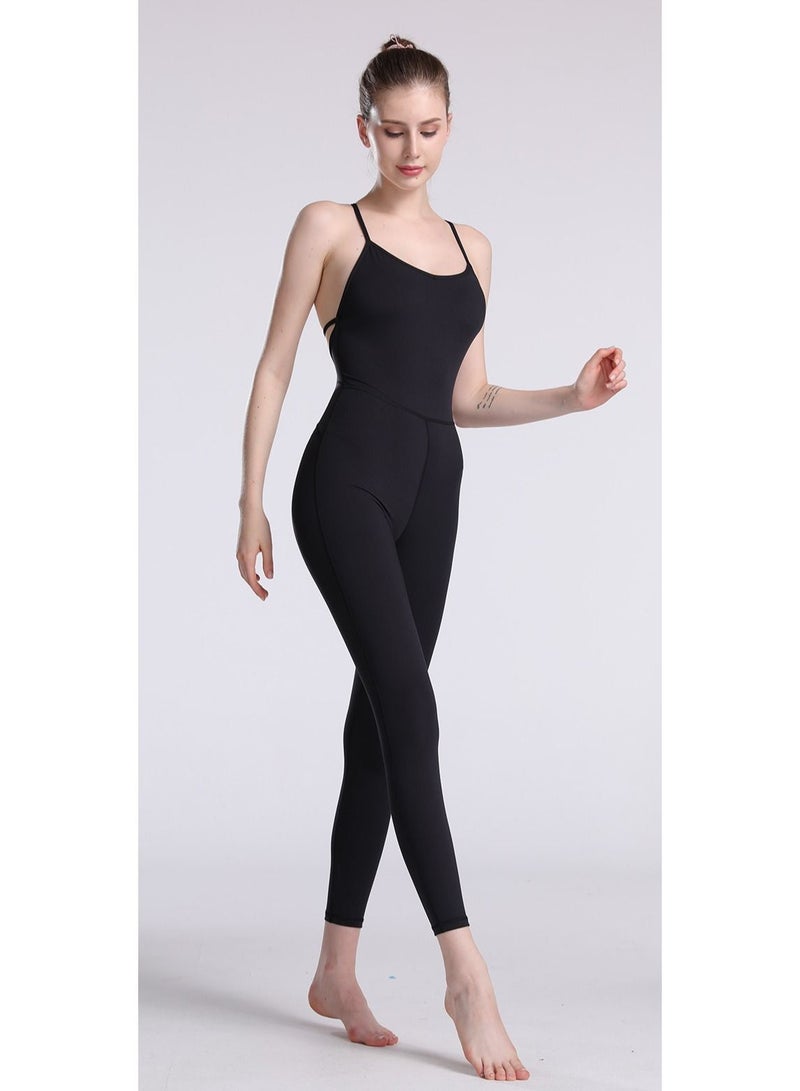 Dance Ballet Yoga Jumpsuit Black