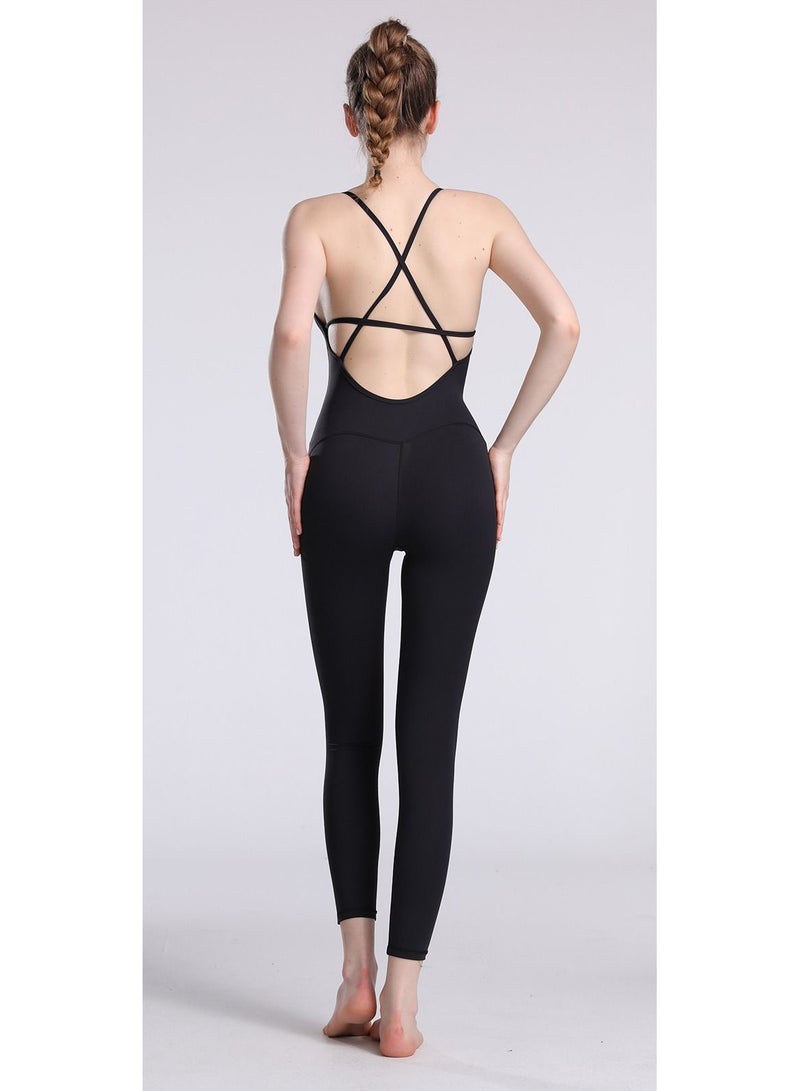 Dance Ballet Yoga Jumpsuit Black