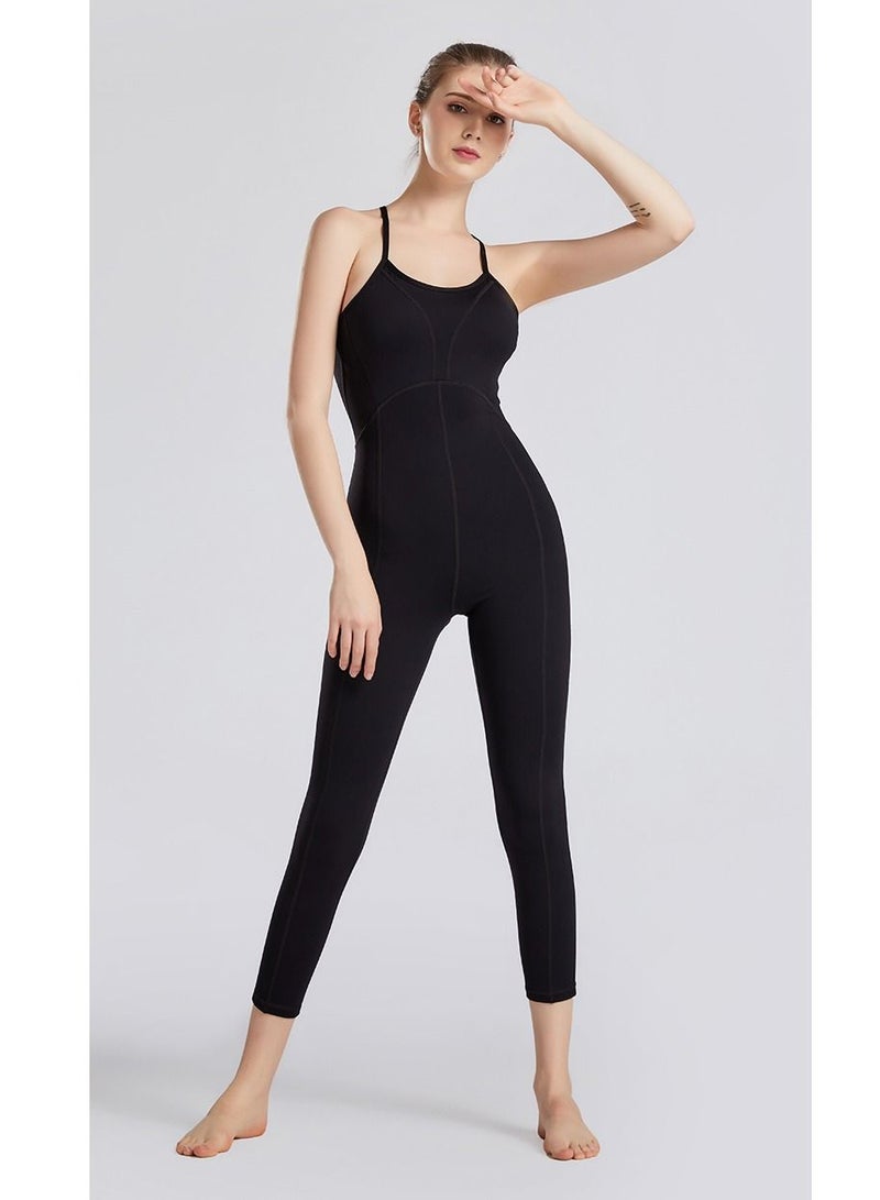 Dance Ballet Yoga Jumpsuit Black