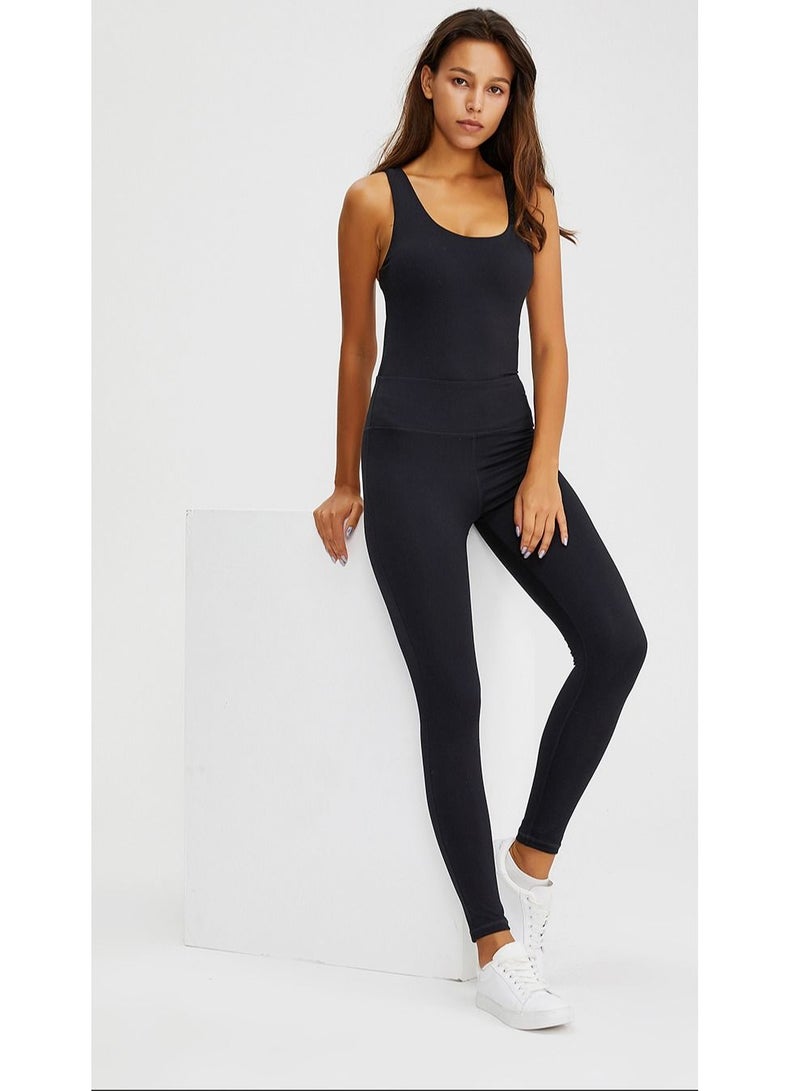 Dance Ballet Yoga Jumpsuit Black