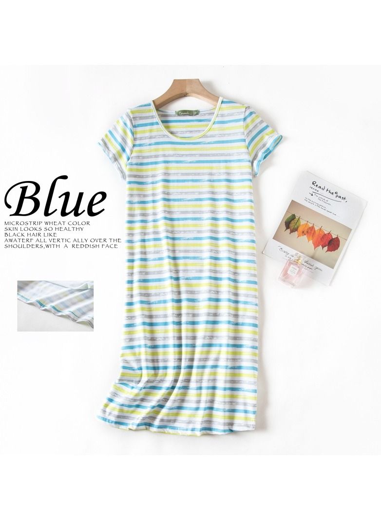 Cute Cartoon Cotton Homewear Knitted Sweet Large Short Sleeve Round Neck Pajamas