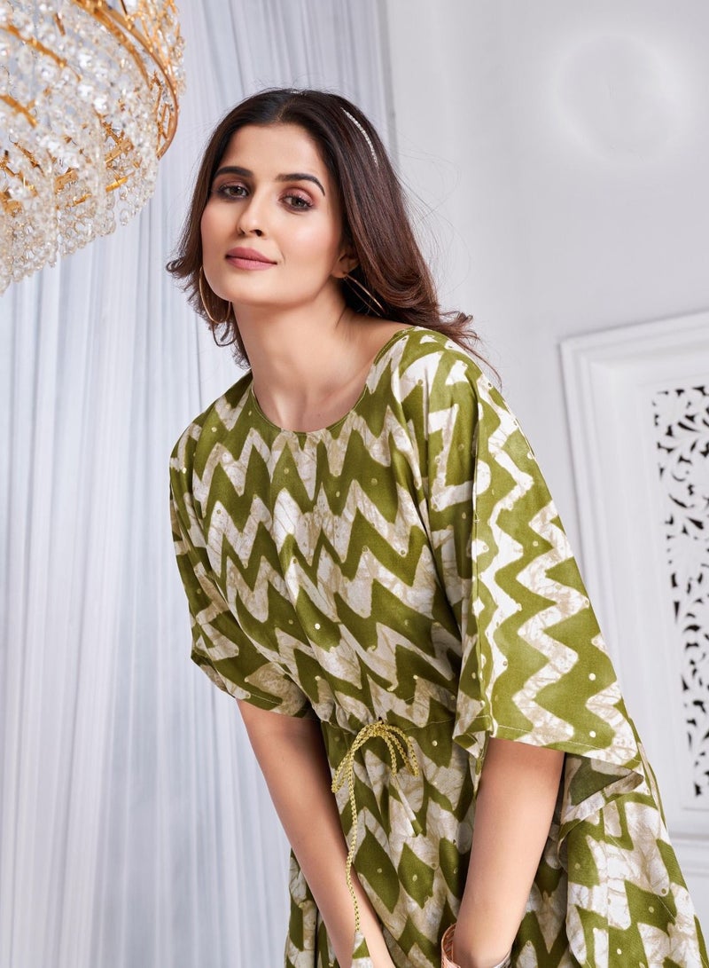 KAFTAN RAYON ZIGZAG PATTERN