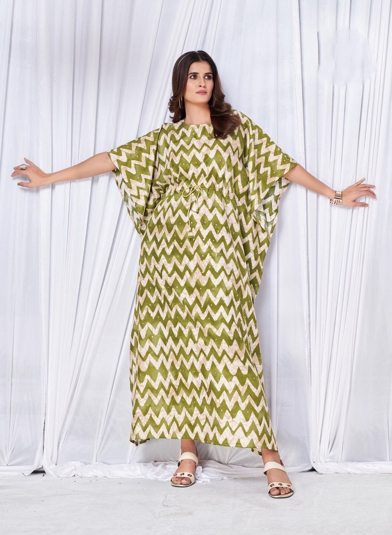 KAFTAN RAYON ZIGZAG PATTERN