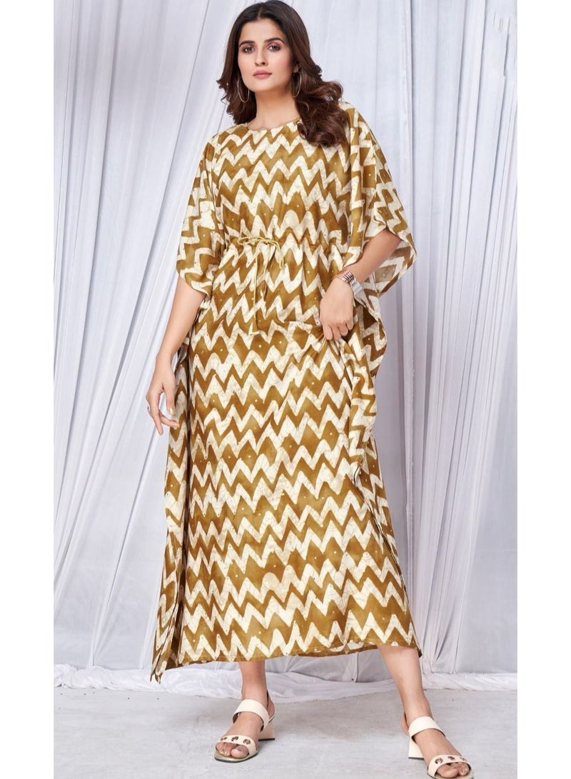 KAFTAN RAYON ZIGZAG PATTERN