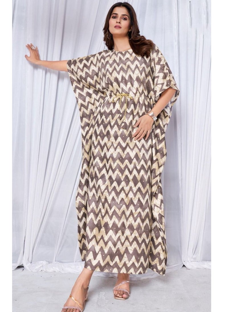 KAFTAN RAYON ZIGZAG PATTERN