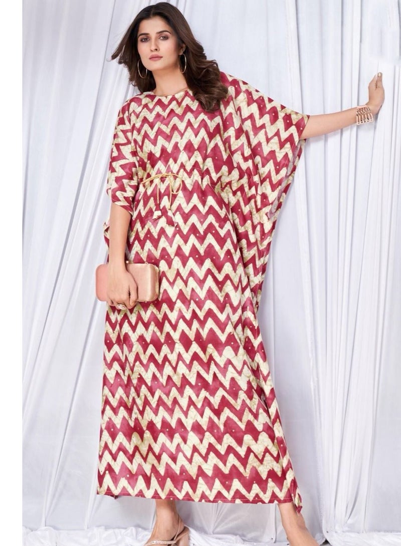 KAFTAN RAYON ZIGZAG PATTERN