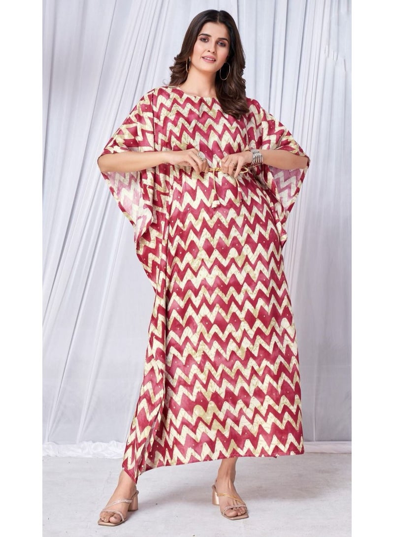 KAFTAN RAYON ZIGZAG PATTERN