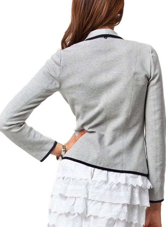 Formal Long Sleeve Blazer Grey