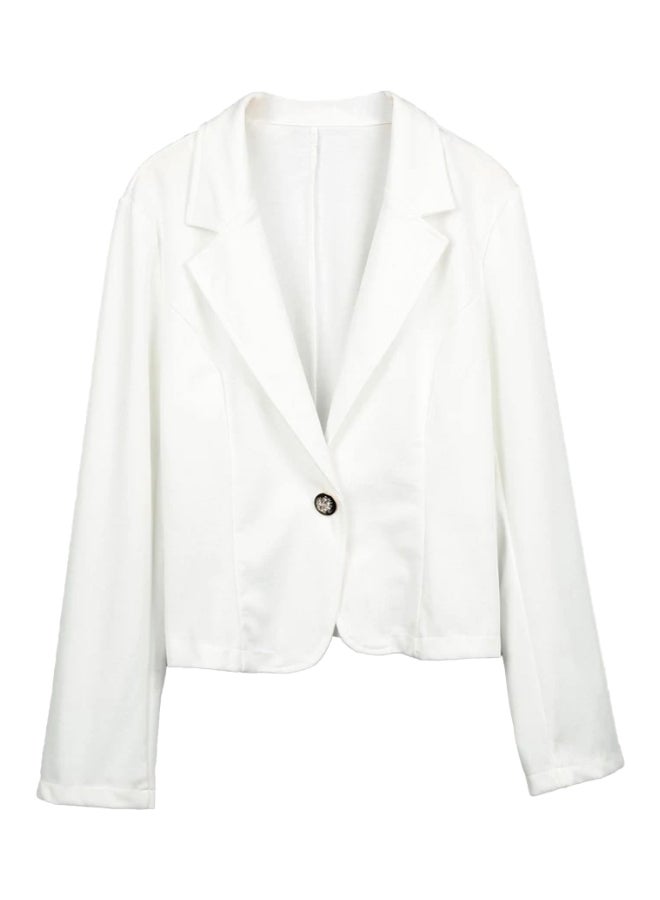 Long Sleeves Blazer White