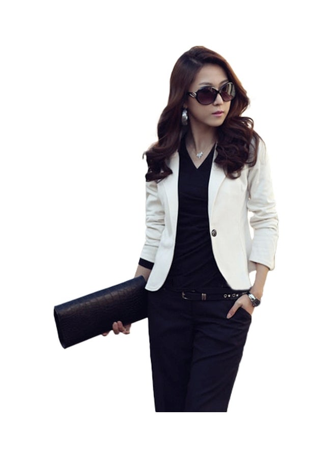 Long Sleeves Blazer White