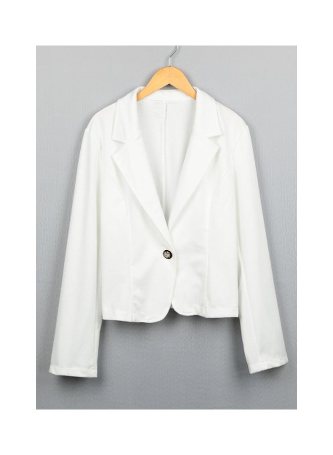 Long Sleeves Blazer White