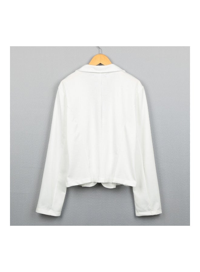 Long Sleeves Blazer White