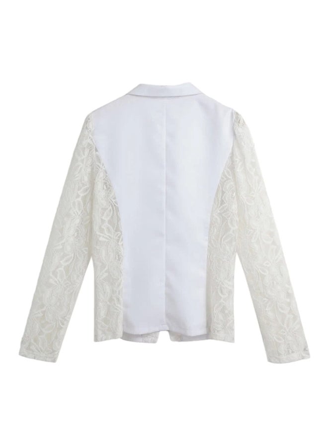 Long Sleeves Blazer White