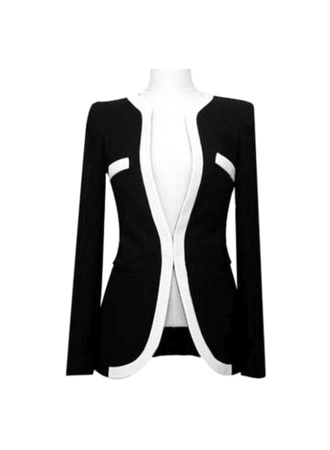 Long Sleeves Blazer Black/White