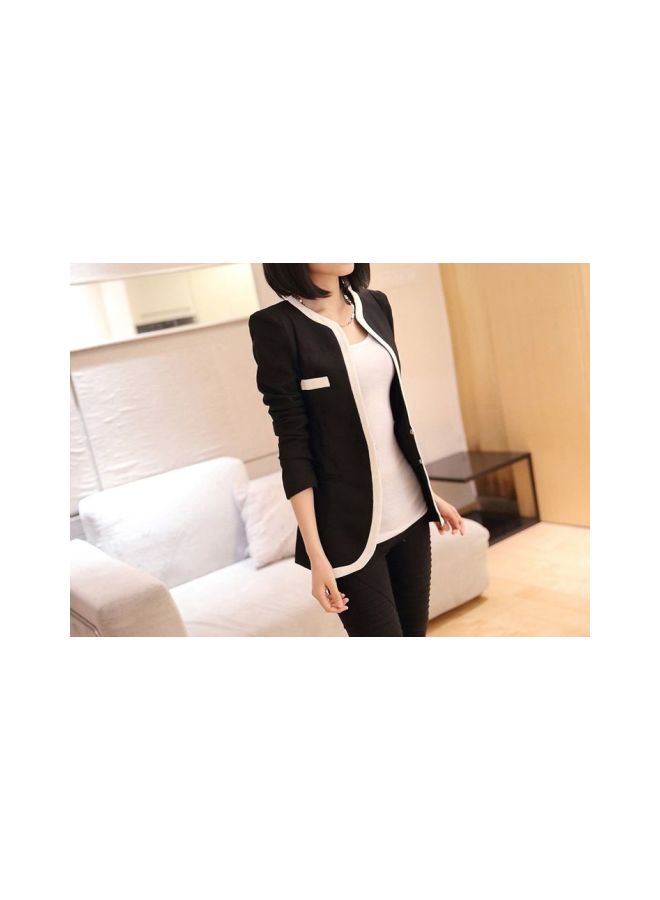 Long Sleeves Blazer Black/White