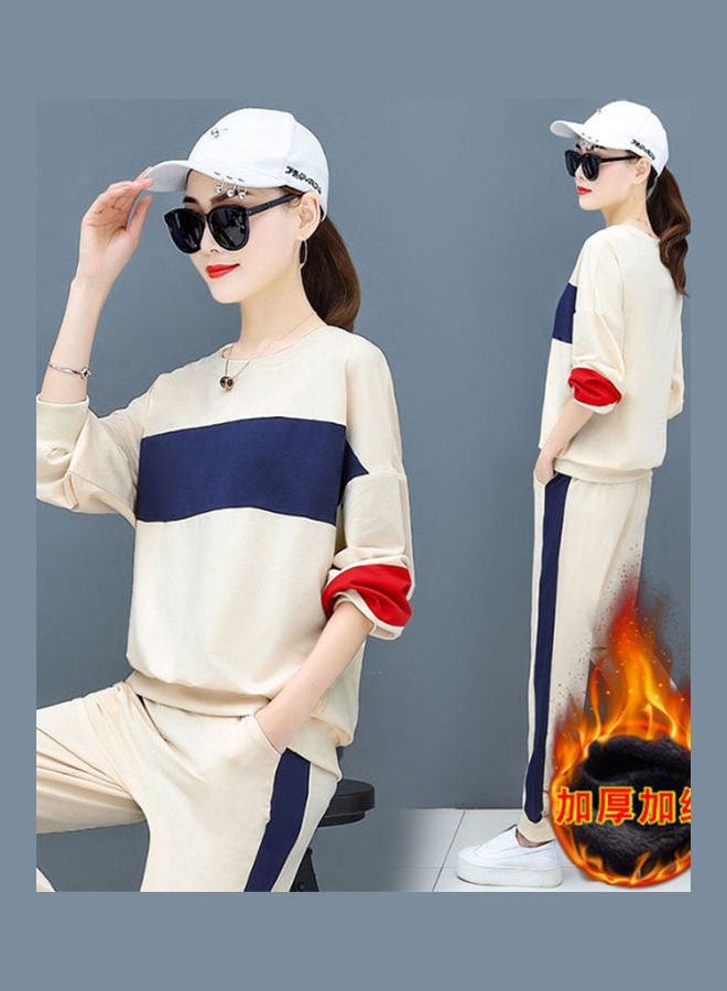 Casual Sports Two-Piece Suit Outfit Multicolour