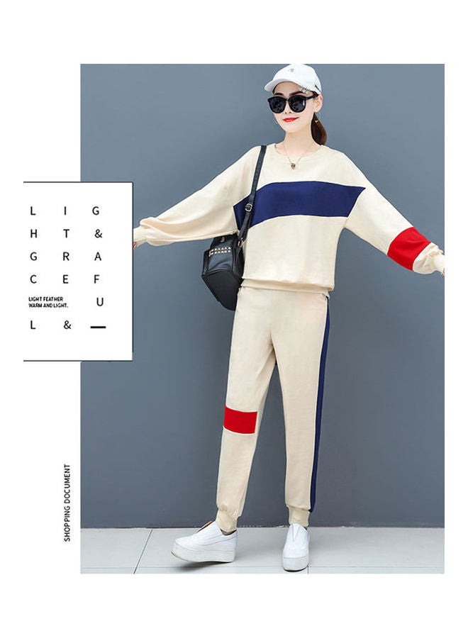 Casual Sports Two-Piece Suit Outfit Multicolour