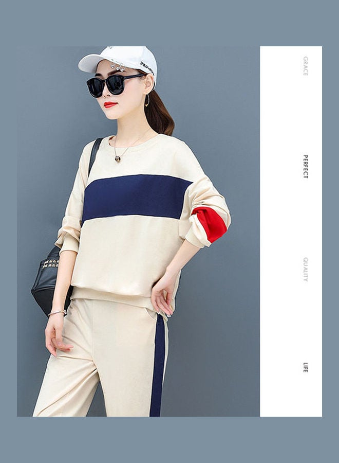 Casual Sports Two-Piece Suit Outfit Multicolour