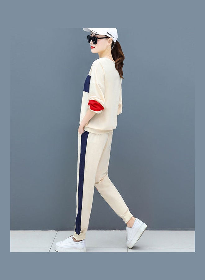 Casual Sports Two-Piece Suit Outfit Multicolour