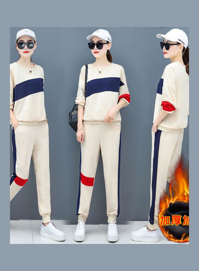 Casual Sports Two-Piece Suit Outfit Multicolour