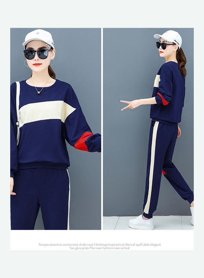 Casual Sports Two-Piece Suit Outfit Multicolour