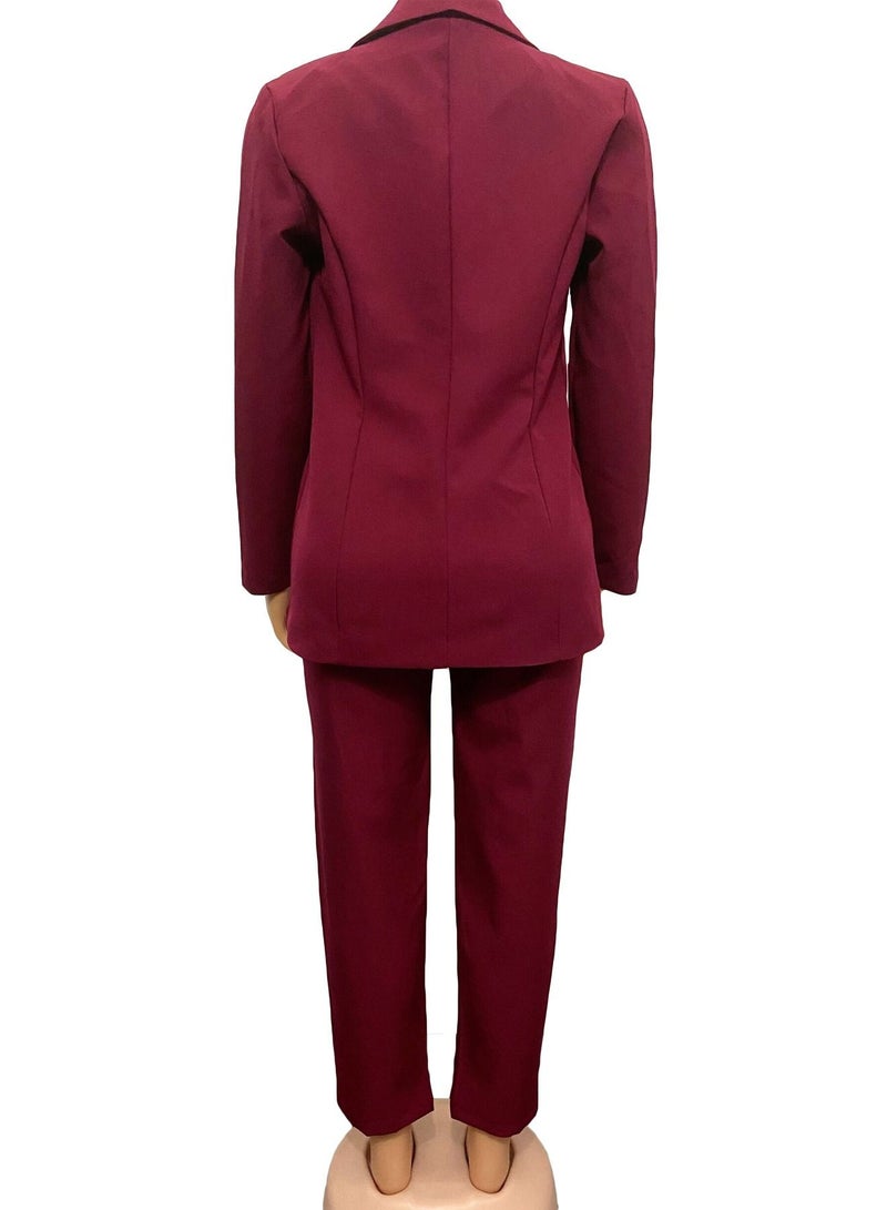 Women's Casual Solid Color Suit,