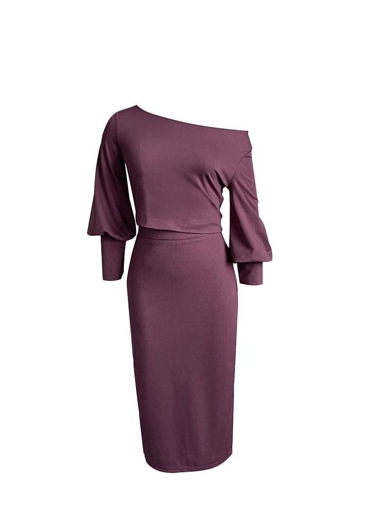 Women's Fashion Solid Color Suit Purple