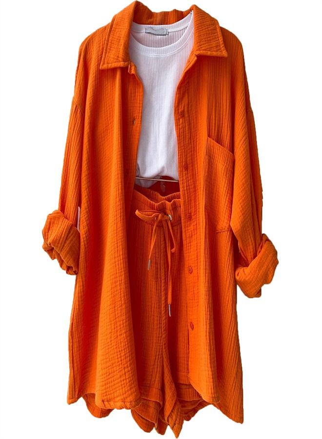 Oversize Fashion Casual Suit Orange